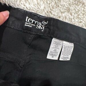 Terra & Sky Black Straight Leg Pants